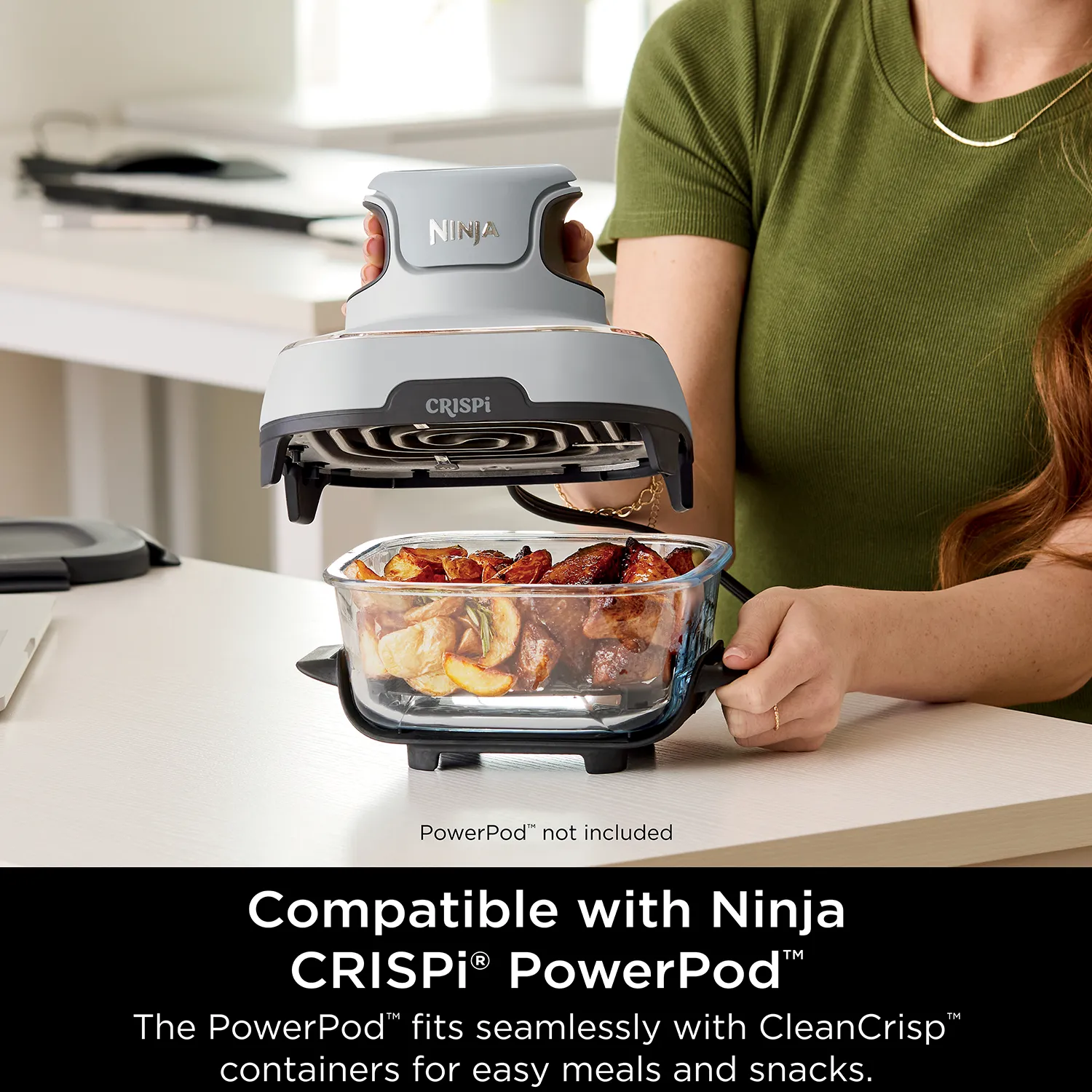 Ninja Crispi 1.4L CleanCrisp Glass Container 2-Pack - Image 9
