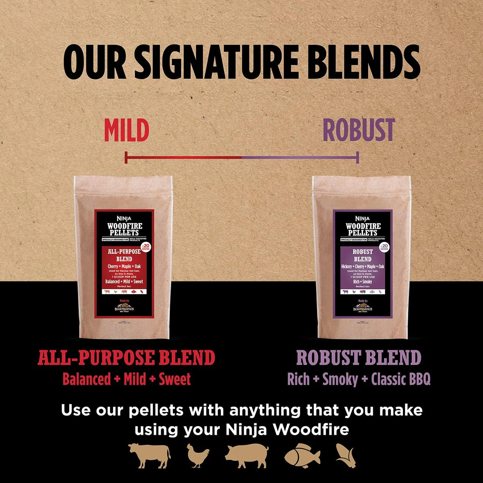 Ninja Woodfire Grill All-Purpose Blend Pellets 900g - Image 3