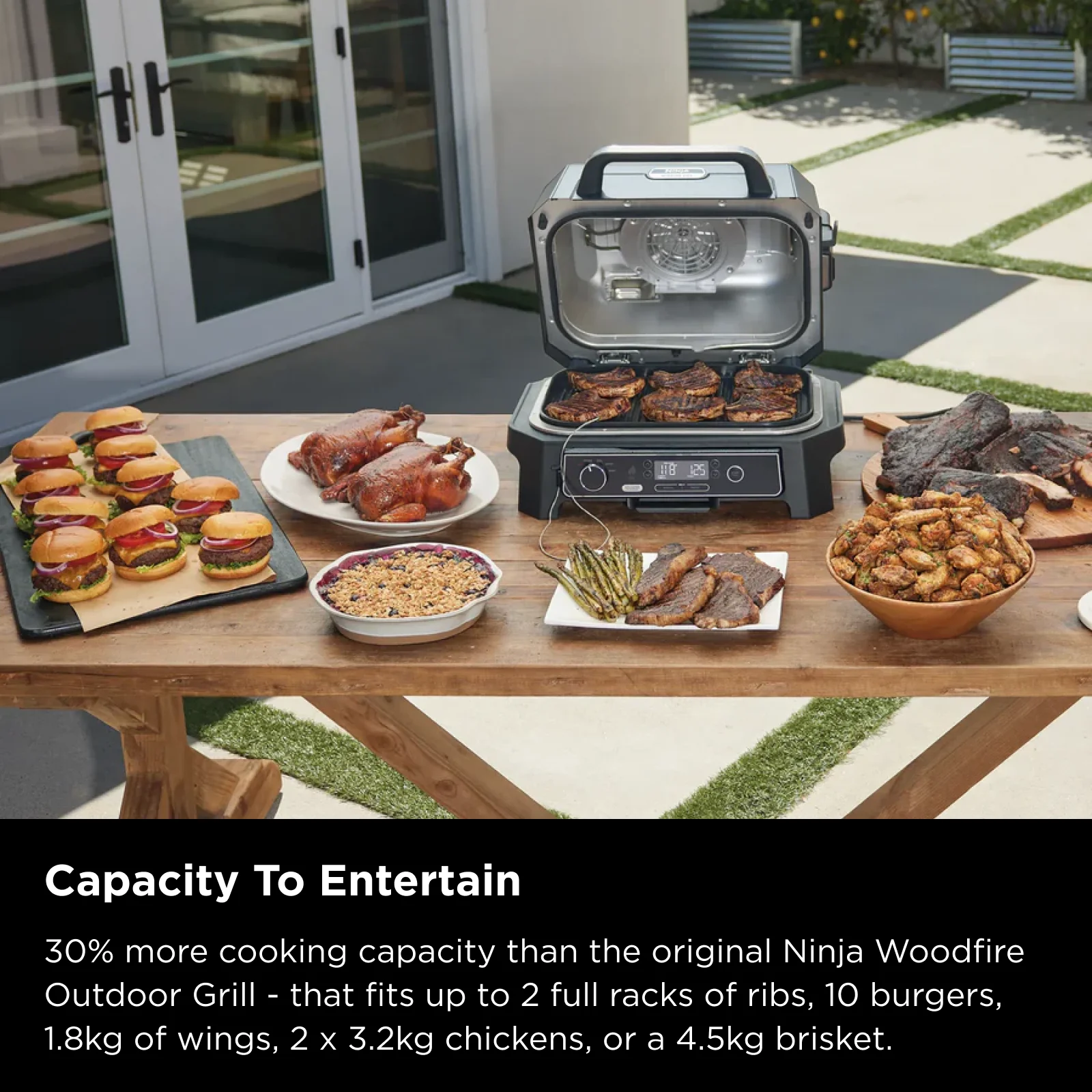 Ninja Woodfire Pro XL Outdoor Electric BBQ Grill & Smoker - Image 3